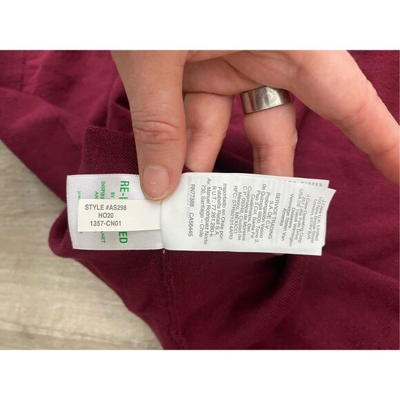 J. Crew NWT Maroon Light Sweater Ruffle Neck, Size 2X, MSRP $75 - Picture 6 of 8